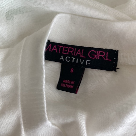 Material Girl Womens Sleeveless Racerback Active Tank Top White Size S NWT - Picture 5 of 5